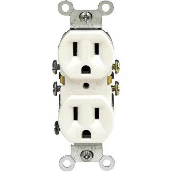 Ground Receptacle 15A Wh, Leviton, Mfr#: 05320-WCP